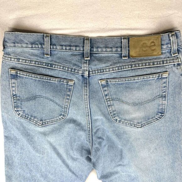 Lee Rider Vintage Light‎ Washed Union USA Jeans Men’s 38 (34) x 30 Read - Picture 12 of 16